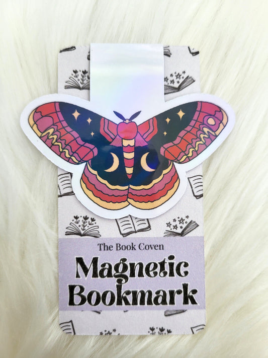 Colorful Moth Magnetic Bookmark
