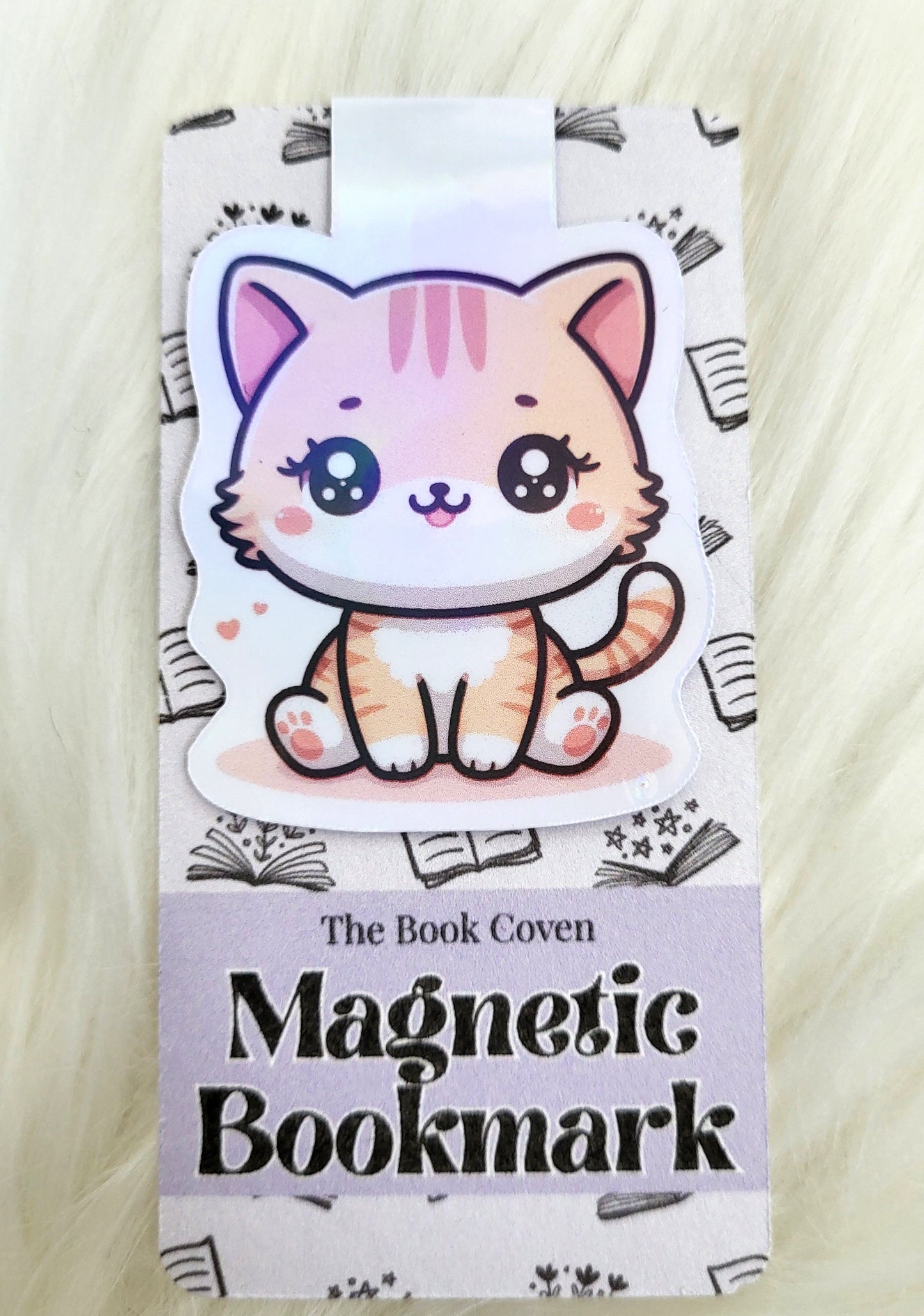 Cute Kawaii Style Cat Magnetic Bookmark