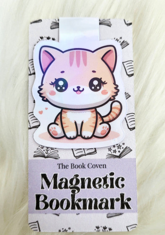 Cute Kawaii Style Cat Magnetic Bookmark