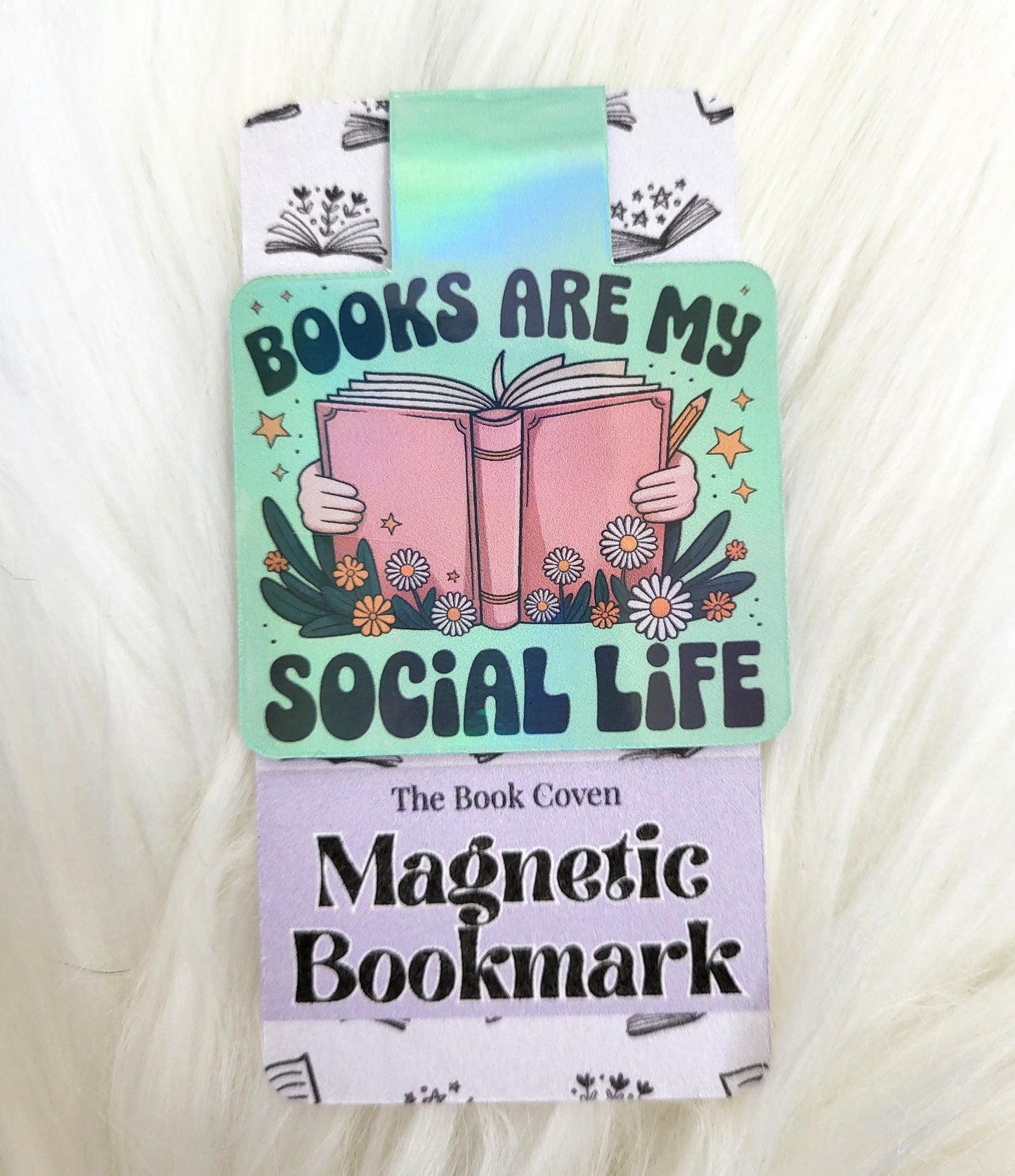 Books Are My Social Life Magnetic Bookmark