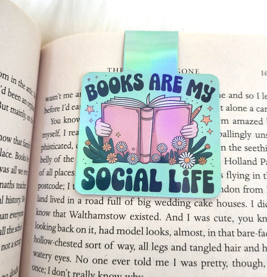 Books Are My Social Life Magnetic Bookmark