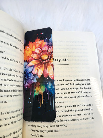 Watercolor Flowers Bookmark