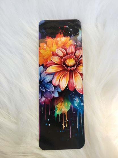 Watercolor Flowers Bookmark