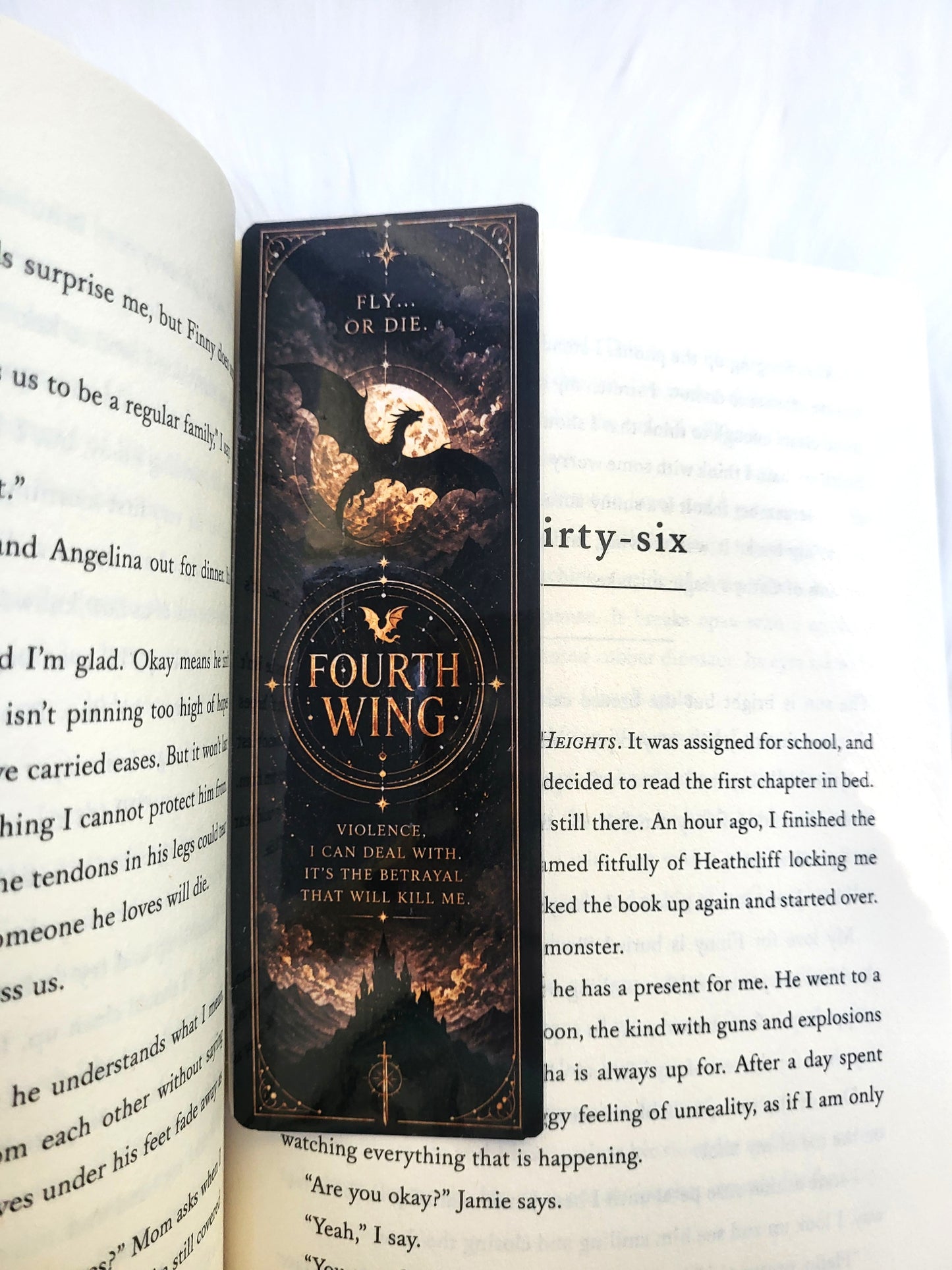 Fourth Wing Inspired Dragon Bookmark