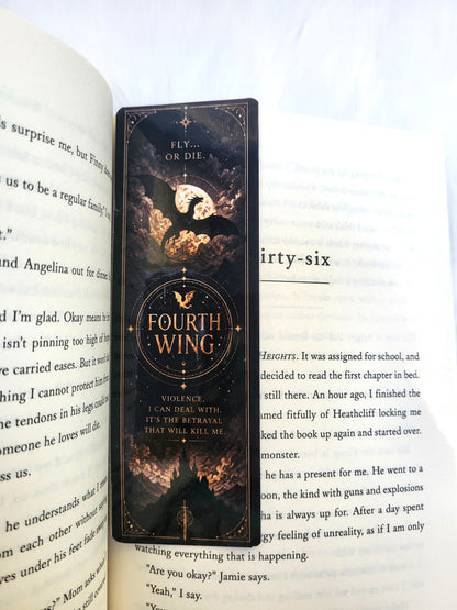 Fourth Wing Inspired Dragon Bookmark