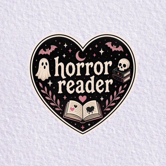Horror Reader Heart Bookish Sticker