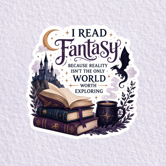 I Read Fantasy Bookish Sticker