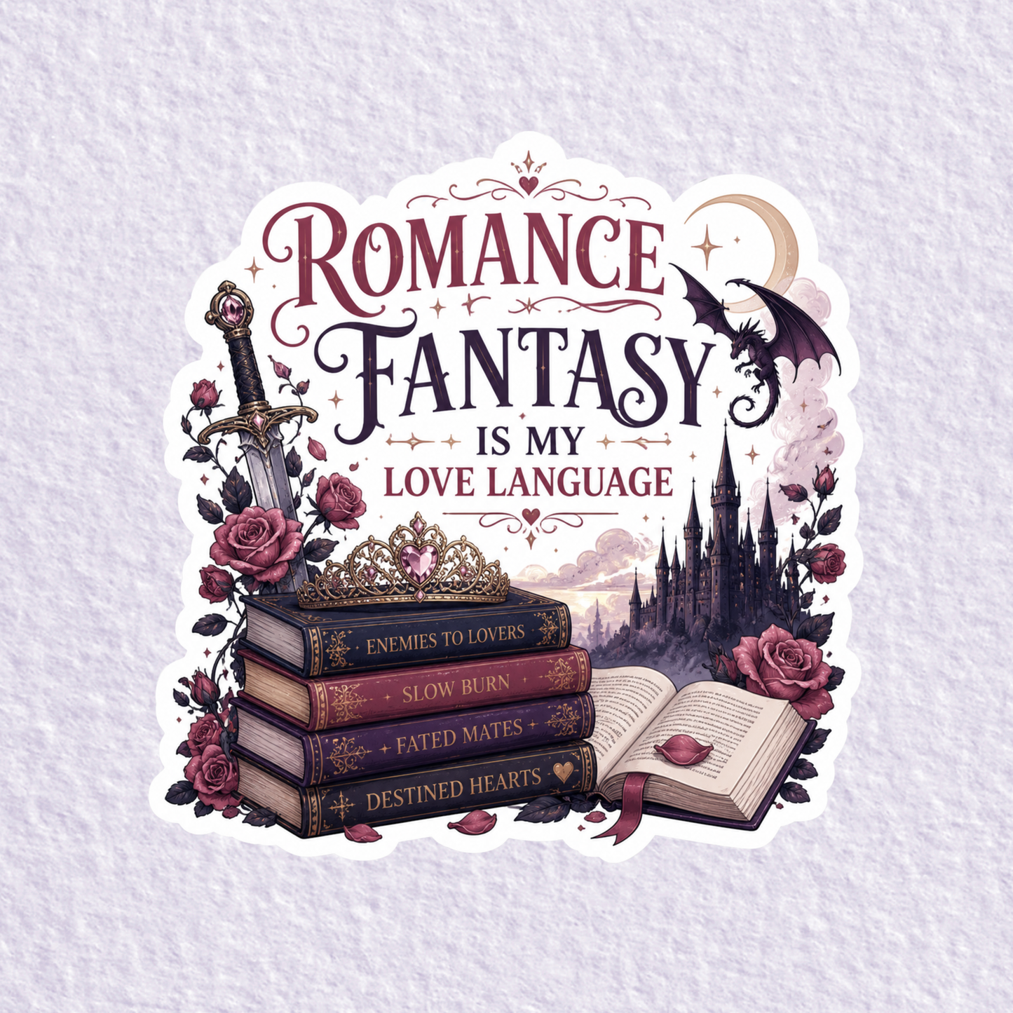 Romance Fantasy Is My Love Language Bookish Sticker