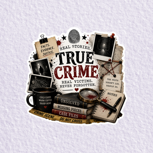 True Crime Bookish Sticker