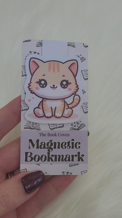 Cute Kawaii Style Cat Magnetic Bookmark