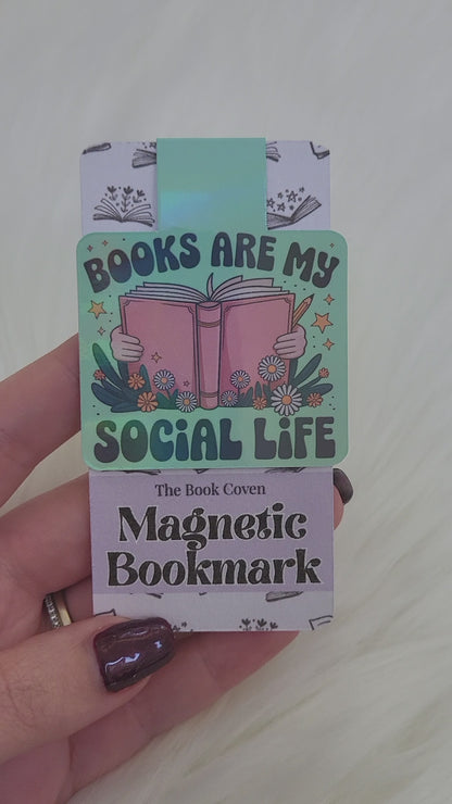 Books Are My Social Life Magnetic Bookmark