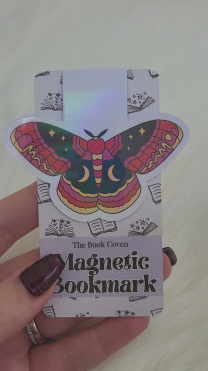 Colorful Moth Magnetic Bookmark
